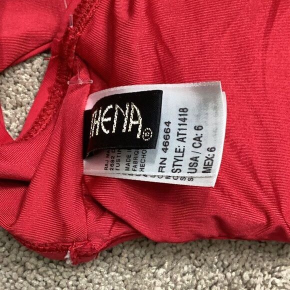 New. Athena red bikini top. Size 6-small - Picture 6 of 6